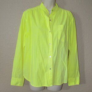 $167 Sz S Cali Dreaming Ace Highlighter Yellow Long Sleeve Blouse